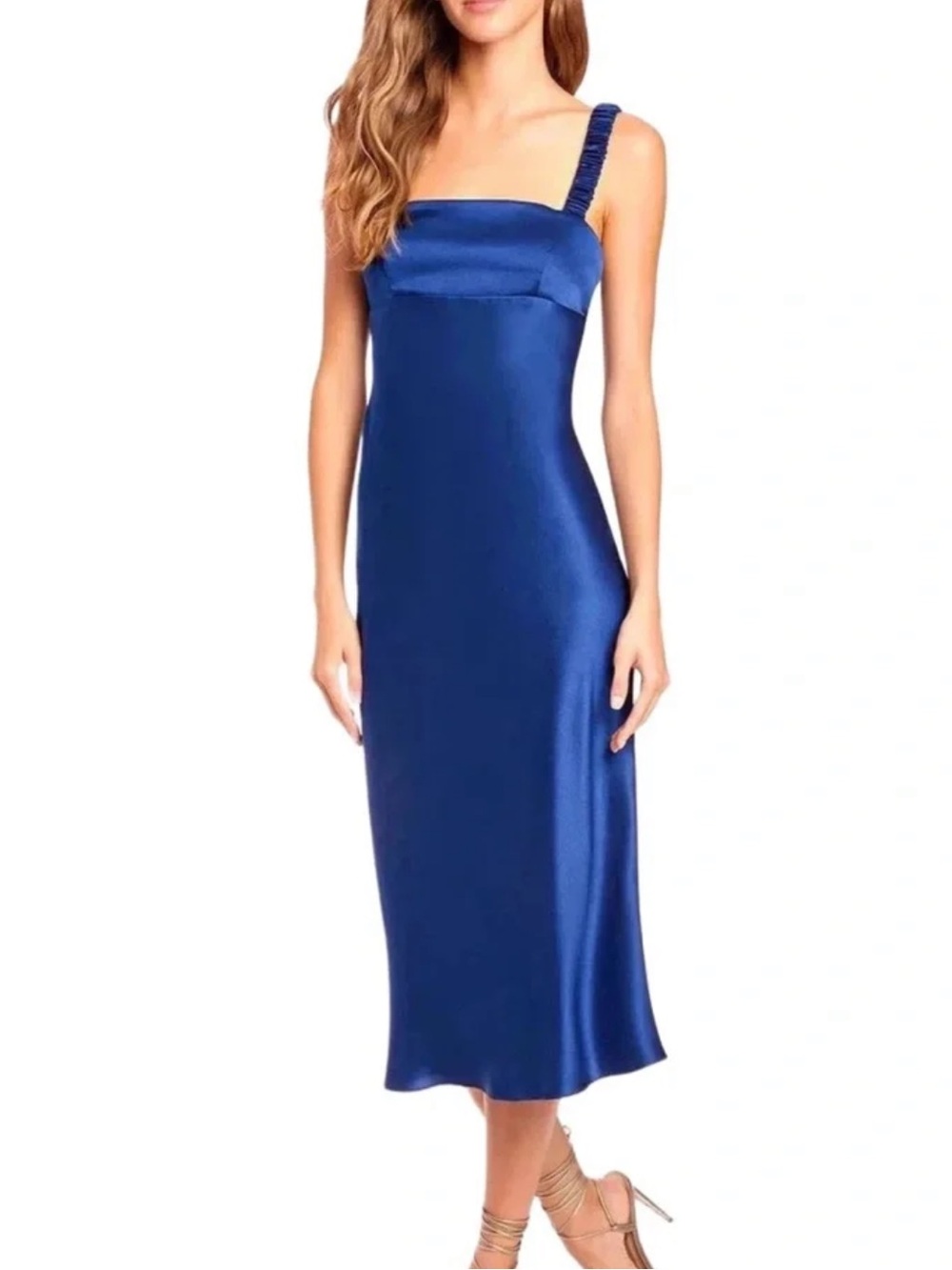 NWOT Amanda Uprichard Silk Midi Dress | Hayley Dress Large Wedding Guest Dress